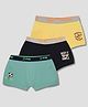 3PIN Pack Of 3 Cotton Elastane Football & Nautical Theme Printed Trunks - Multi Colour