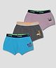 3PIN Pack Of 3 Cotton Elastane Awesome Vibes Text & Nautical Theme Printed Trunks - Multi Colour