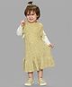 Mi Arcus Sleeveless Cable Designed Knitted Peplum Dress - Beige