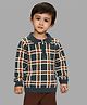 Mi Arcus 100% Cotton Full Sleeves Checked Sweater - Grey