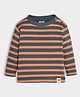 Mi Arcus 100% Cotton Striped Tee -  Grey & Brown