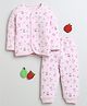BUMZEE Full Sleeves Bunny Printed Winter Wear Set - Pink