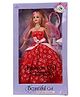 Smiles Creation Fashion Doll In Bridal Dress Red - 29.5 cm 