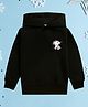 NUSYL Fleece Full Sleeves Cute Puppy Printed Hoodie - Black