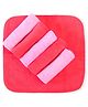 Babyhug Cotton Knit Hand & Face Towels Pack of 6- Baby Pink & Dark Pink