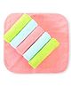 Babyhug Cotton Knit Wash cloth Pack of 6 - Green Pink & Light Blue