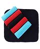 Babyhug Cotton Knit Solid Wash cloth L 25.4 x B 25.4 cm Pack Of 6 - Red & Black
