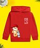NUSYL Fleece Full Sleeves Cool Boy Text Printed Hoodie - Red