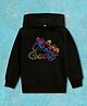 NUSYL Boy'S Fleece Gamer Graphic & Text Printed Hoodie -Black