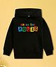 NUSYL Fleece Full Sleeves Break The Rules Text Printed Hoodie - Black