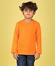 NUSYL Cotton Full Sleeves Solid Tee - Orange