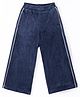 Honeyhap Premium  Velour Knit Full Length Track Pant with Bio Finish - Navy Blue