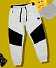 3PIN Cotton Colour Blocked Joggers - White Neppy Melange
