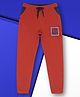 3PIN Cotton Lets Play The Game Text Printed Joggers - Burgundy