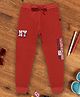 3PIN Future Explorer Text Printed Full Length Joggers - Brown