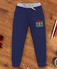 3PIN In The Galaxy Text Printed Full Length Joggers - Navy Blue