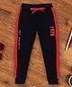 3PIN Noc Athletic Text Printed Full Length Joggers - Black