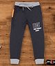 3PIN Price Troop Army Text Printed Full Length Joggers - Melange Grey