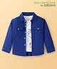 Babyoye  100% Cotton Knit Solid Dyed Full Sleeves Solid Shirt with Dino Print T-Shirt - Blue