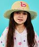Accessorize London Flamingo & Floral Detailed Floppy Hat - Beige