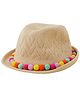 Accessorize London Pom Pom Detailed Trilby Hat - Beige