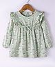 CUCUMBER Female Sinker Full Sleeves One Piece Dresses / Frocks Green XL