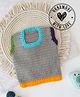 Woonie Sleeveless Crochet Self Designed Sweater Vest - Grey