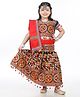 Banjara India Navratri Theme Cotton Half Sleeves Kutch Work Embroidered Lehenga Choli With Dupatta - Black