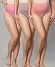 MomToBe Pack Of 3 Cotton Solid Maternity Panties - Pink Peach & Cream