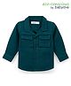 Babyoye 100% Cotton Woven Full Sleeves Solid Dyed Shirt - Teal Blue