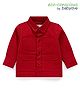 Babyoye Cotton Woven Full Sleeves Solid Colour Shirt - Maroon