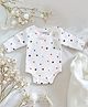 Kidbea Lux Premium Unisex 100% Bamboo Ultra-Soft Fabric Onesies With Dots Print - Butter Cream