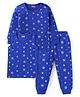 Babyhug Full Sleeves Vest Pullover & Bottom Thermal Wear Combo Star Print Pack Of 3 - Blue