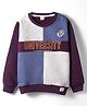 Olio Kids Fleece Knitted Full Sleeves Cut & Sew Designed Sweatshirt with Text Print - Wine