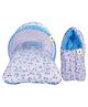 Babytoons Baby Bedding Set New Born Mosquito Net Bed & Sleeping Bag Combo (0-6 Months) Blue