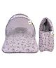 Babytoons Baby Bedding Set New Born Mosquito Net Bed & Sleeping Bag Combo (0-6 Months) Grey