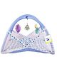 Babytoons Baby Bedding Set Mattress with Mosquito Net New Born Bed (0-6 Months, Blue)