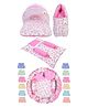 Babytoons New Born Bedding Set Combo & Baby Cloth Nappies (0-6 Months) Pink