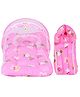 Babytoons New Born Baby Bedding Set Combo Mattress with Mosquito Net & Sleeping Bag (0-6 Months) Pink