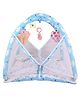 Babytoons Baby Bedding for New Born Play Gym Bed with Mosquito Net (0-6 Months) Blue