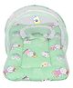 Babytoons New Born Baby Bedding Set Mattress with Mosquito Net and Pillow (0-6 Months) Green