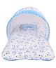 Babytoons New Born Baby Bedding Set Mattress with Mosquito Net and Pillow (0-6 Months) Blue