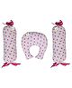 Babytoons New Born Baby Pillow for Head Shaping with 2 Matching Lot Pillows/Bolsters (0-6 Months) (White & Pink)