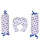 Babytoons New Born Baby Pillow for Head Shaping with 2 Matching Lot Pillows/Bolsters (0-6 Months) (Blue & White)