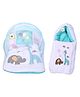 Babytoons Baby Net Bedding & Sleeping Bag Gift Combo (0-6 Months) Blue