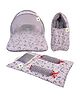Babytoons Combo of Baby Bed with Net | Carry Bag | 4 Pcs Bedding Set(0-6 Months)