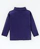 Bodycare Cotton Knit Full Sleeves Solid Colour  T-Shirt with Turtle Neck - Navy Blue