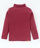 Bodycare Cotton Knit Full Sleeves Solid Colour  T-Shirt with Turtle Neck - Maroon