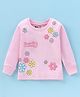 Bodycare Single Jersey Knit Full Sleeves T-Shirt with Floral Print - Baby Pink
