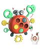 BitFeex Silicone Crab Rope Activity Sensory Toys for Kids Pull String Baby Educational Rattle Toy - Multicolor